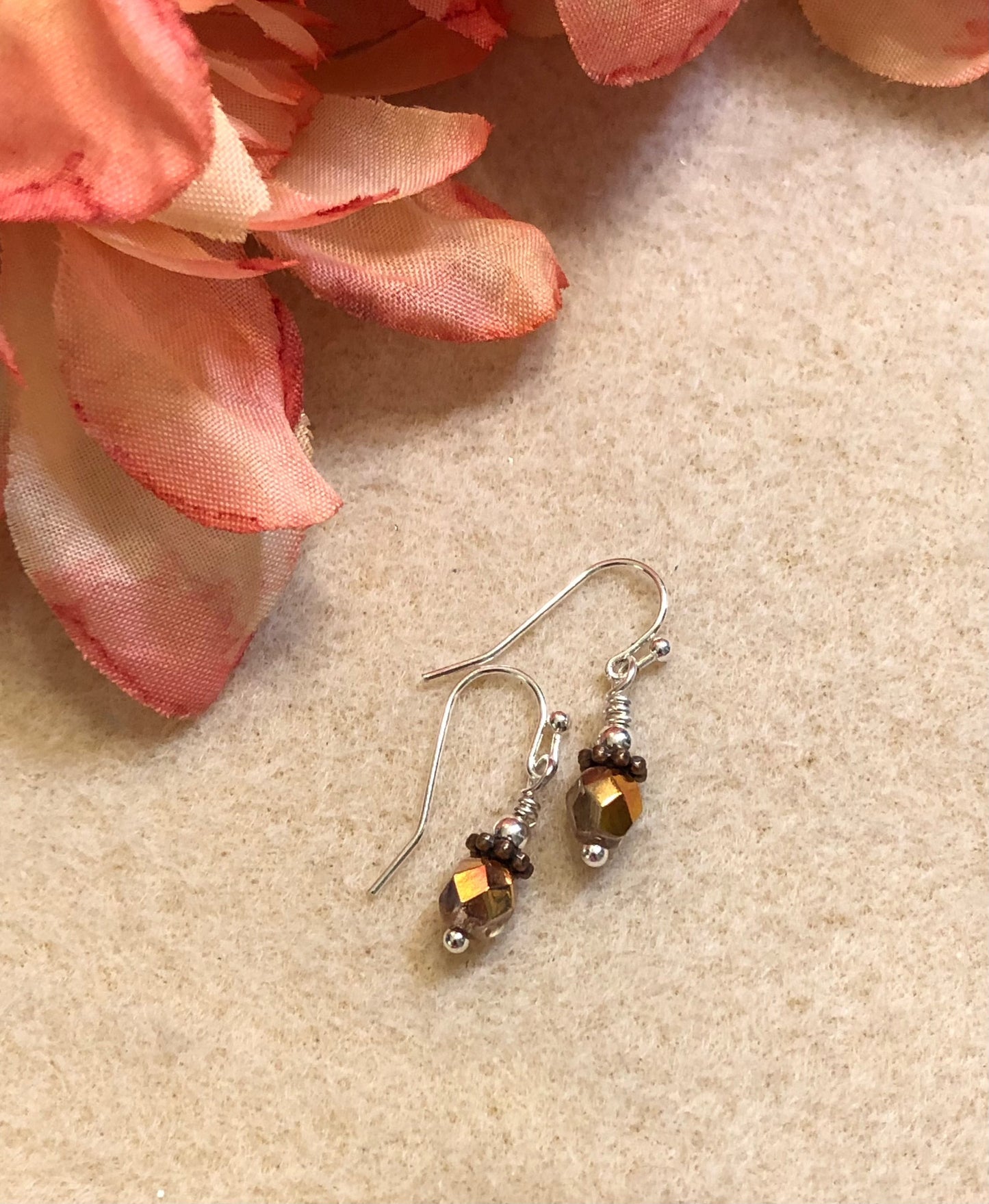 A Hint Of Autumn Earrings. Approx. 1" In Length
