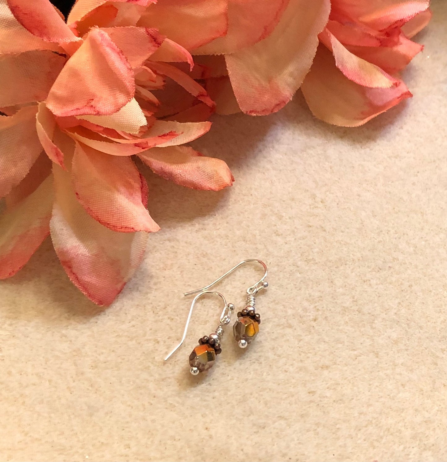 A Hint Of Autumn Earrings. Approx. 1" In Length
