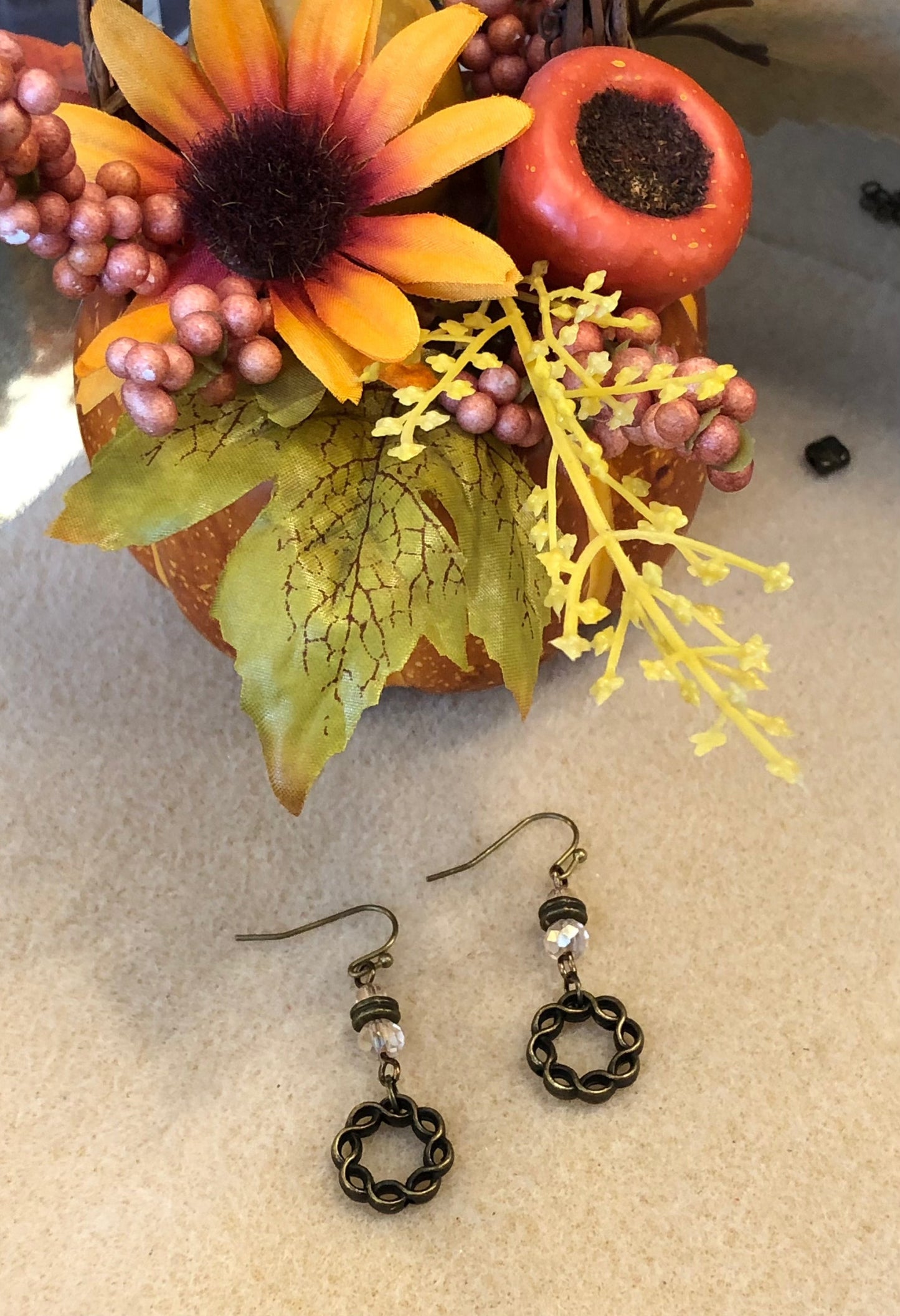 A Touch Of Blush Earrings. Approx. 1 3/4" In Length