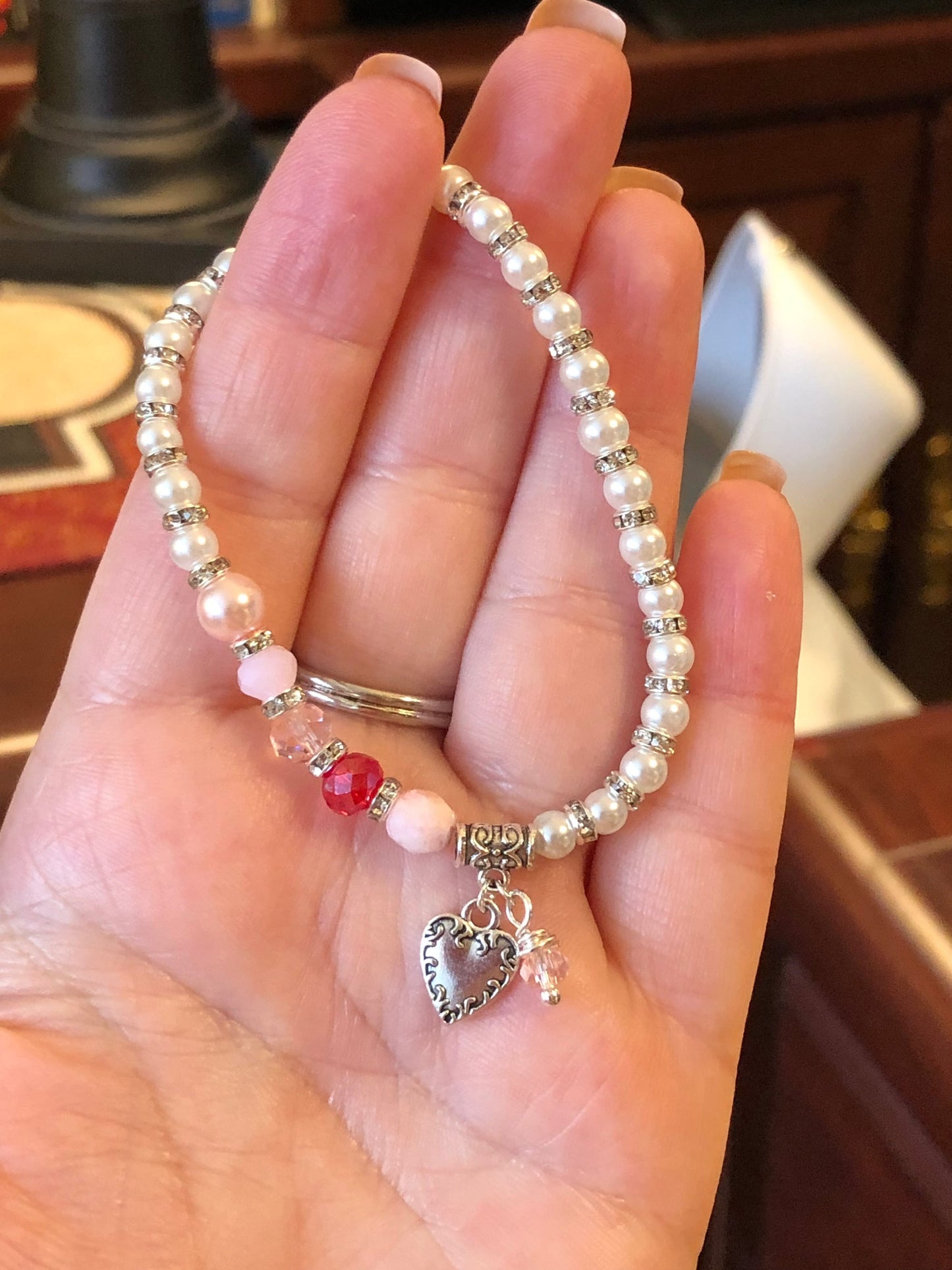 "It Must Be Love" Stretch Bracelet. **MADE TO ORDER **Please indicate your bracelet size in the "Notes" section at checkout