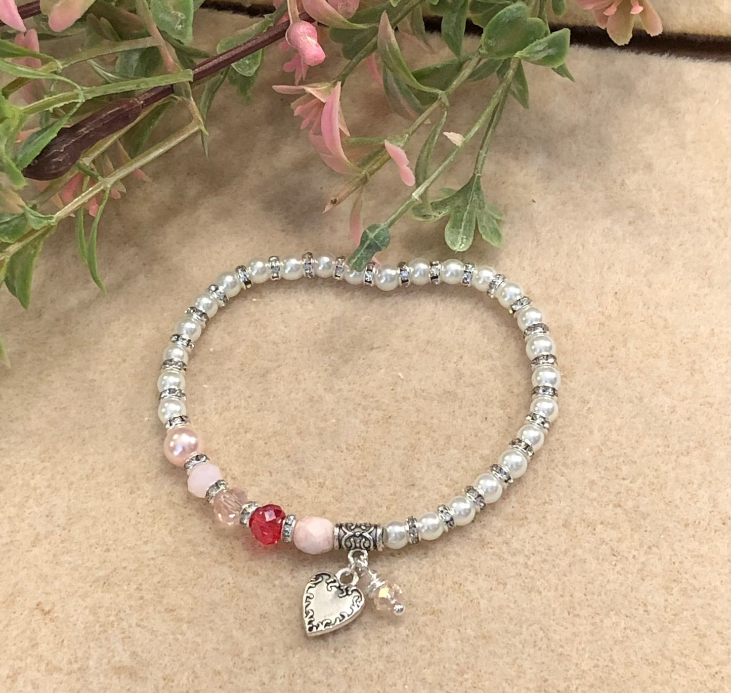 "It Must Be Love" Stretch Bracelet. **MADE TO ORDER **Please indicate your bracelet size in the "Notes" section at checkout