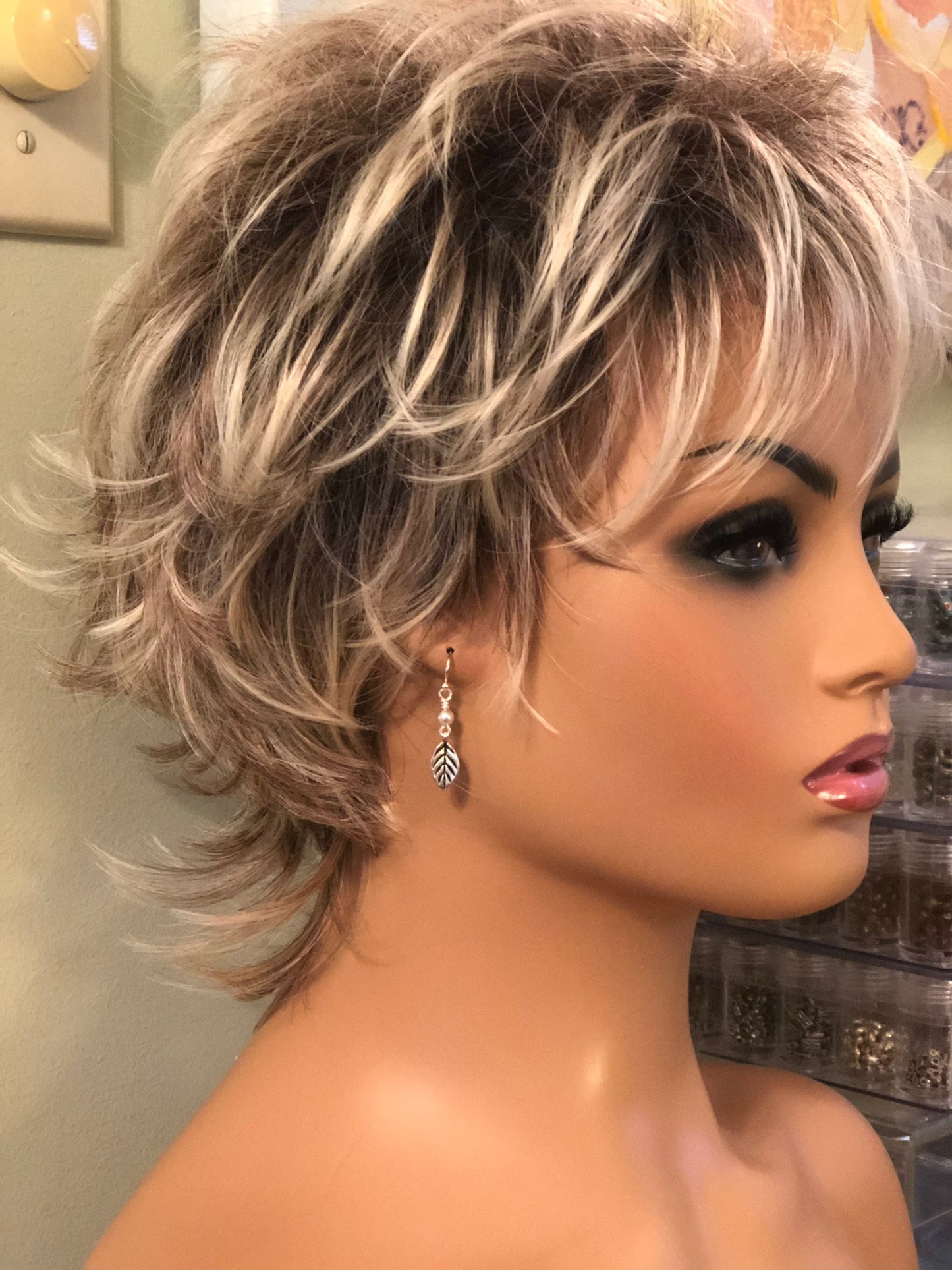 A Gust Of Gray Earrings. Approx. 1 7/16" In Length