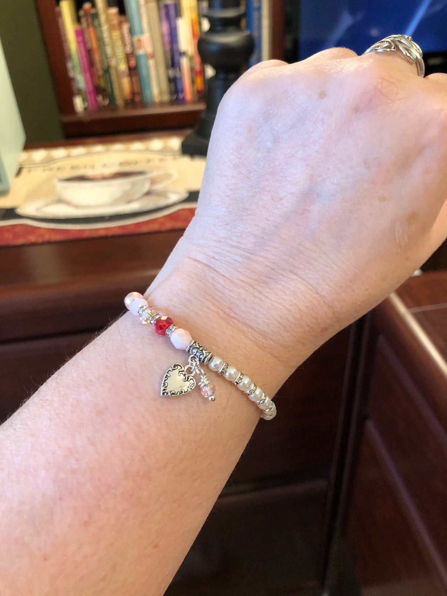 "It Must Be Love" Stretch Bracelet. **MADE TO ORDER **Please indicate your bracelet size in the "Notes" section at checkout
