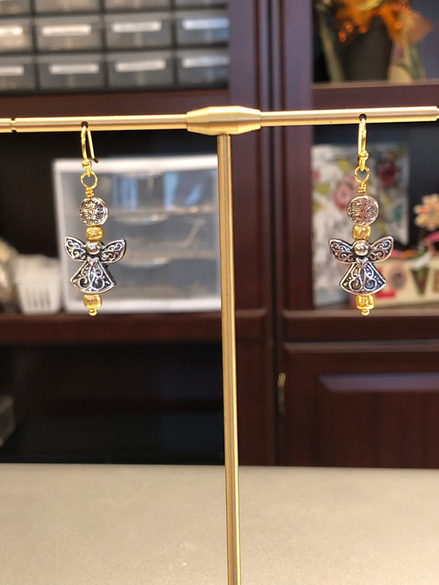 All I Wish For Is “Silver & Gold” Earrings. Approx. 1 5/8" In Length