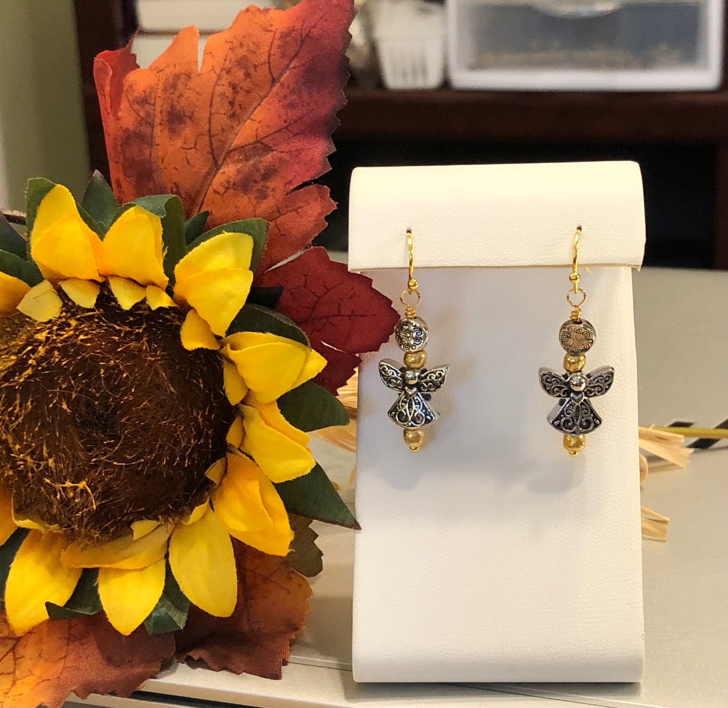 All I Wish For Is “Silver & Gold” Earrings. Approx. 1 5/8" In Length
