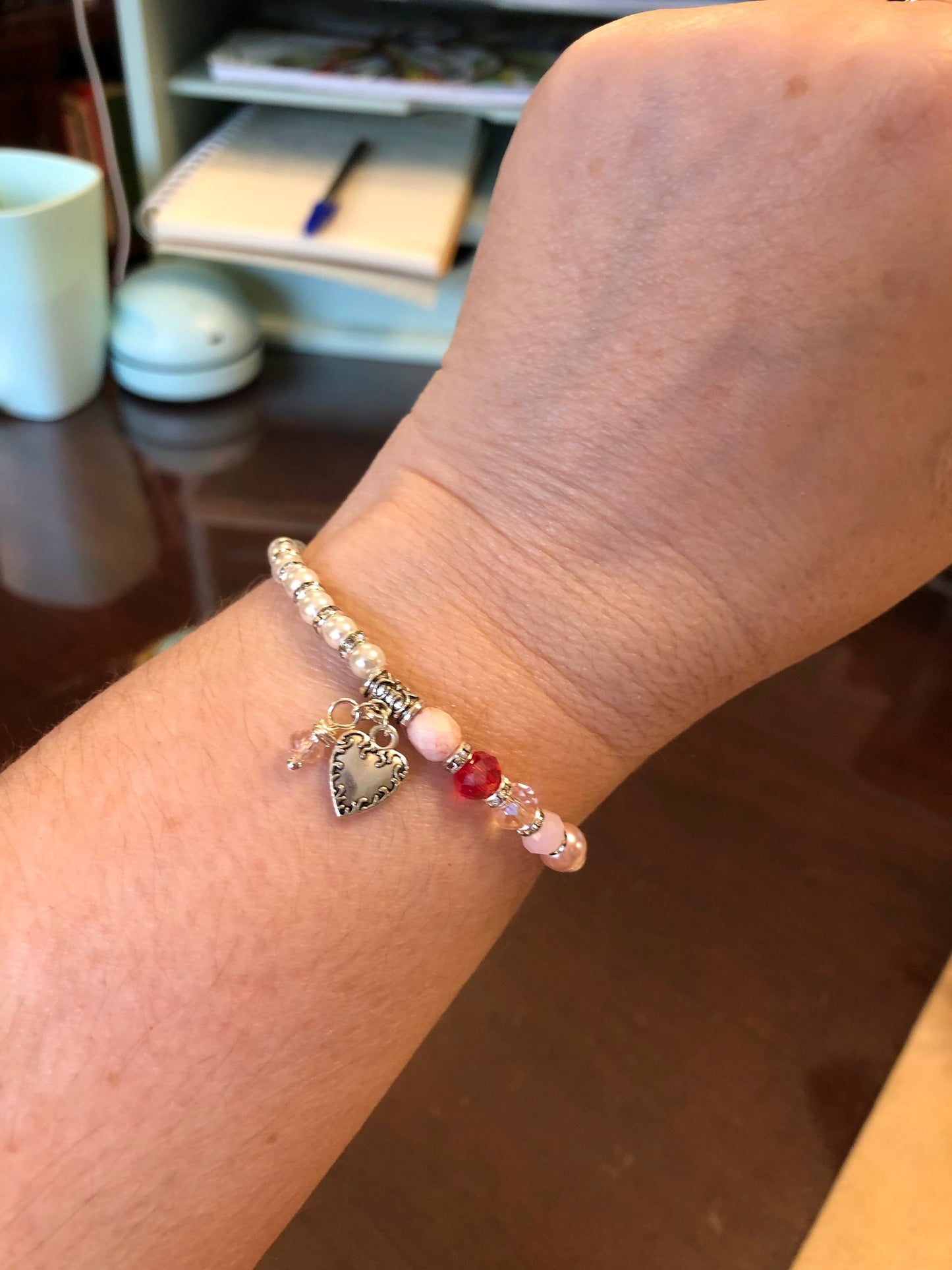"It Must Be Love" Stretch Bracelet. **MADE TO ORDER **Please indicate your bracelet size in the "Notes" section at checkout