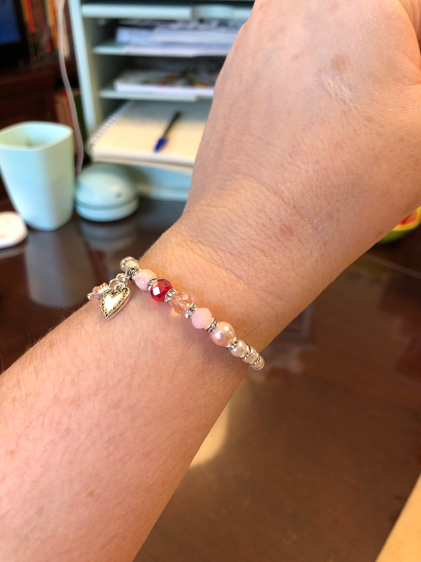 "It Must Be Love" Stretch Bracelet. **MADE TO ORDER **Please indicate your bracelet size in the "Notes" section at checkout