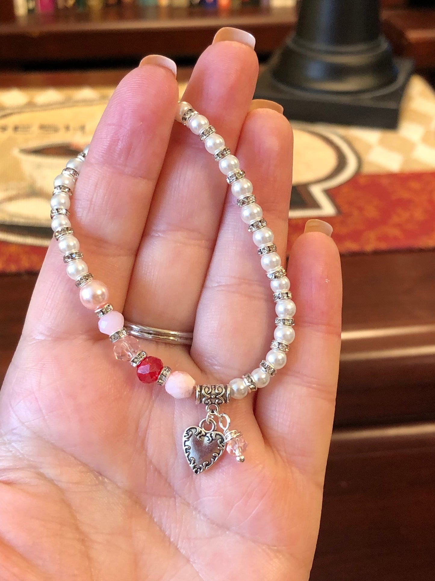"It Must Be Love" Stretch Bracelet. **MADE TO ORDER **Please indicate your bracelet size in the "Notes" section at checkout