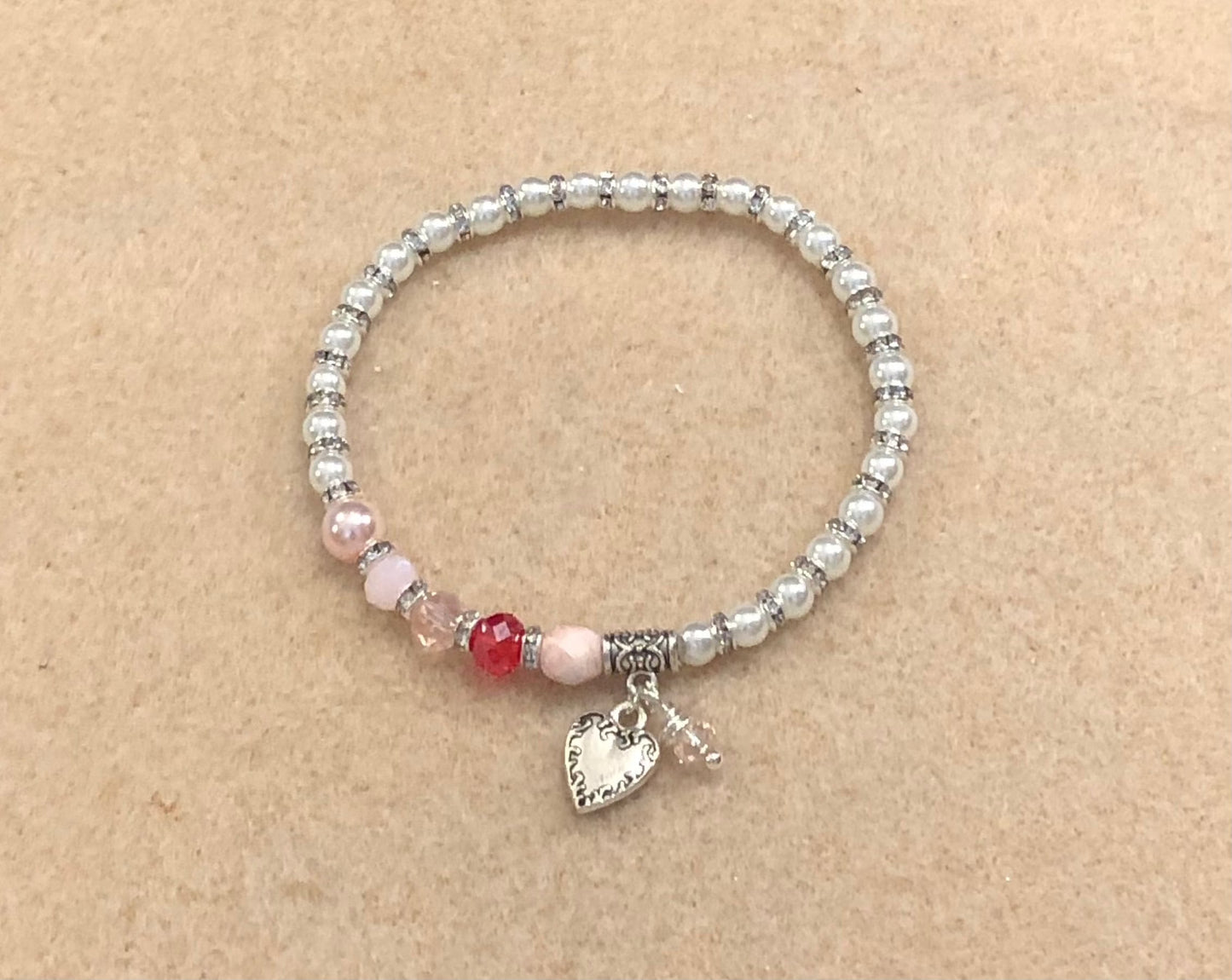 "It Must Be Love" Stretch Bracelet. **MADE TO ORDER **Please indicate your bracelet size in the "Notes" section at checkout