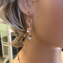 Load image into Gallery viewer, Faith, Hope, &amp; Love Earrings Option #3 In Rose Gold.  Approx. 2&quot; In Length  **See Companion Necklace
