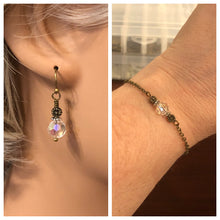 Load image into Gallery viewer, Crystal Blooms Earrings.  Approx. 1 1/4&quot; In Length.  **See Companion Bracelet
