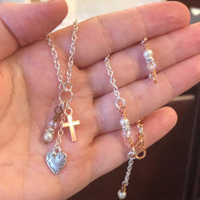 Load image into Gallery viewer, Faith, Hope, &amp; Love Necklace Option #3 In Rose Gold.  Approx. 18 1/4&quot; In Length But May Be Adjusted Upon Request At Checkout.  **See Companion Earrings
