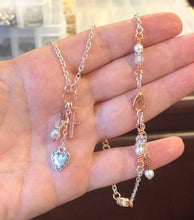 Load image into Gallery viewer, Faith, Hope, &amp; Love Necklace Option #3 In Rose Gold.  Approx. 18 1/4&quot; In Length But May Be Adjusted Upon Request At Checkout.  **See Companion Earrings
