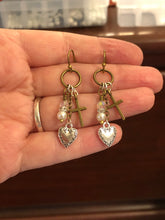 Load image into Gallery viewer, Faith, Hope, &amp; Love Earrings Option #2.  Approx. 2&quot; In Length.  **See Companion Necklace
