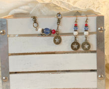 Load image into Gallery viewer, Patriotic Playfulness Bracelet With Toggle Clasp. Approx. 7 1/4&quot; in Length.  Length May Be Adjusted Upon Request.  ** See Patriotic Playfullness Earrings
