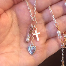 Load image into Gallery viewer, Faith, Hope, &amp; Love Necklace Option #3 In Rose Gold.  Approx. 18 1/4&quot; In Length But May Be Adjusted Upon Request At Checkout.  **See Companion Earrings
