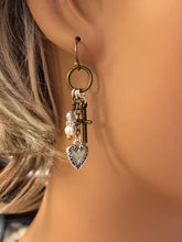 Load image into Gallery viewer, Faith, Hope, &amp; Love Earrings Option #2.  Approx. 2&quot; In Length.  **See Companion Necklace
