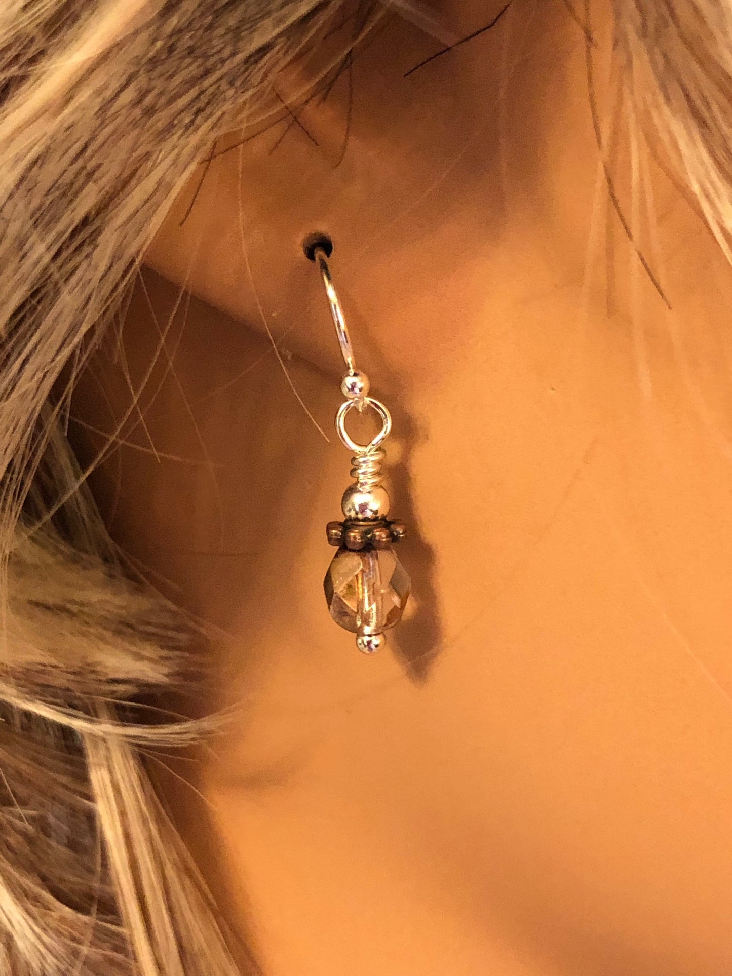 A Hint Of Autumn Earrings.  Approx. 1" In Length
