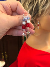 Load image into Gallery viewer, Land Of The Free Earrings.  Approx. 2” In Length.  **See Companion Bracelet
